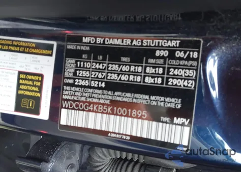 2019 Mercedes-Benz Glc 300 4Matic z USA, uszkodzony, nr VIN WDC0G4KB5K1001895